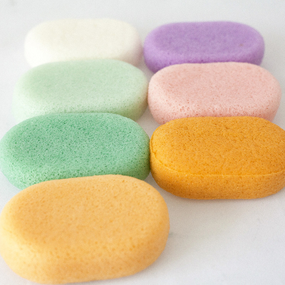 Eco Friendly Natural Lavender Konjac Sponge Organic Bath Scrubber