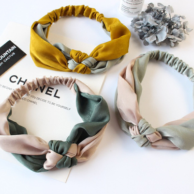 Satin Silk Elastic Hair Bands Custom Elastic Ribbon Hair Ties