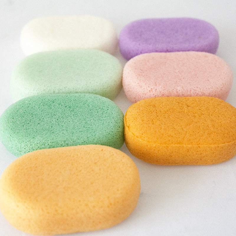 Eco Friendly Natural Lavender Konjac Sponge Organic Bath Scrubber